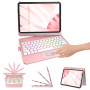FUWANG Coque Clavier pour iPad A16 / 10e Génération 10.9" 2022 AZERTY | Clavier Rétroéclairé 7 Couleurs, AZERTY Français, Pavé t