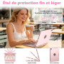 FUWANG Coque Clavier pour iPad A16 / 10e Génération 10.9" 2022 AZERTY | Clavier Rétroéclairé 7 Couleurs, AZERTY Français, Pavé t
