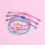 UOPMQGB Bracelets pour filles, bracelets tressés réglables pour enfants, cadeaux pour filles et enfants, cadeaux d'anniversaire