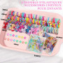 LUFFLOK 1175 Pièces Élastique Cheveux Barettes Cheveux Élastiques Chouchous | Colorés Pinces à Cheveux pour Filles et Enfants, A