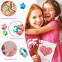 LUFFLOK 1175 Pièces Élastique Cheveux Barettes Cheveux Élastiques Chouchous | Colorés Pinces à Cheveux pour Filles et Enfants, A