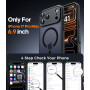 FLLAO Magnétique Coque pour iPhone 17 Pro Max / 18 Pro Max, Noir | Compatible avec MagSafe, Protection d'objectif Tout Compris, 