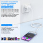 Câble de charge iPhone 2Pack 2M+2M USB vers Lightning - [Certifié MFi] Câble de charge rapide Apple, pour iPhone 14/13/12/11/Pro