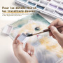 Peinture Aquarelle Opaque - Set de 24 Aquarelles Semi-humides avec Palette de Mélange | Faible Saturation, Couleurs Mates et Hau