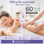 Masseur lymphatique 4 en 1 et appareil de massage électrique anti-cellulite avec 30 niveaux EMS, lumière rouge, chaleur et vibra