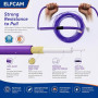 Elfcam® - Câble à Fibre Optique LC/UPC à LC/UPC OM4 Multimode Duplex, Jarretière Fibre Optique 50/125um LSZH (2M)