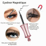 Eyeliner Magnétique Liquide Imperméable Séchage Rapide, Noir, Style 2 Cadeaux pour Dames