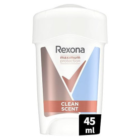 REXONA Maximum Protection Déodorant Femme Stick Clean Scent 45ml | Anti-Transpirant, 96h d'efficacité Anti-Transpiration & Anti-
