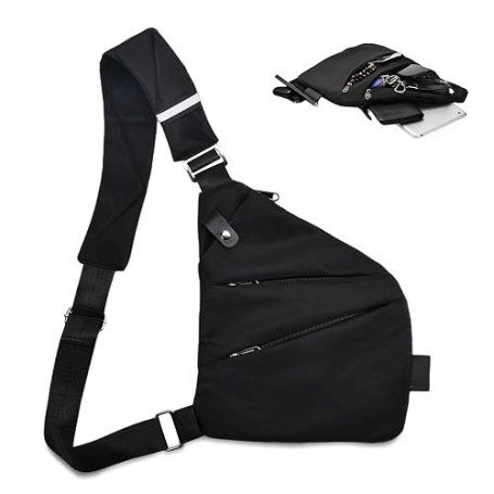 YAOZUP Sac de Voyage Antivol, Sacoche Antivol, Anti Theft Travel Bag, Sac à Bandoulière Antivol, Poche Poitrine Multi-poches pou