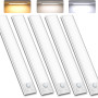 Lampe LED Rechargeable Cuisine Reglette - Lumiere Sous Meuble Placard | 20cm Armoire Light, Interieur, Sans Fil, Mouvement Detec