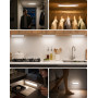 Lampe LED Rechargeable Cuisine Reglette - Lumiere Sous Meuble Placard | 20cm Armoire Light, Interieur, Sans Fil, Mouvement Detec