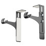 Lot de 2 supports de tringle à rideaux sans perçage, métallique et durable, convient à tous les coffres de volet roulant, Ø20-28