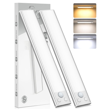 Lampe LED Rechargeable Cuisine Reglette - Lumiere Sous Meuble Placard | Interieur, Sans Fil, Mouvement Detecteur, Eclairage Lumi