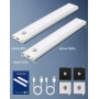 Lampe LED Rechargeable Cuisine Reglette - Lumiere Sous Meuble Placard | Interieur, Sans Fil, Mouvement Detecteur, Eclairage Lumi