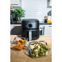 PYREX, ideal Air Fryer, Plat de Cuisson en Verre Ultra-Résistant 20 x 14 cm avec Poignée Amovible Clipsable en Inox, pour Air Fr