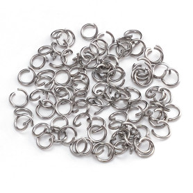 2000pcs 5mm anneaux de saut en acier Inoxydable, 0,7 mm d'épaisseur | couleur acier inoxydable métalliques de, pour la fabricati