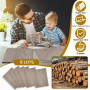 Lot de 6 Contreplaqué Noyer 3mm A3,300 x420mm Panneau Feuille Découpe Laser | Planche Bois pour Pyrogravure, Gravure, projet de 