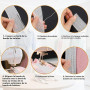 BOXOB 10m Guide Ourlet en Tissu, Bande à Arêtes Poisson pour Couture | Baleine Réutilisable pour Mousseline Robes en Soie Jupes