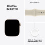 Apple Watch Series 12 GPS + Cellular, Boîtier en Aluminium Or Clair de 42mm | Bracelet Sport sable - S/M. Santé + Fitness + Suiv