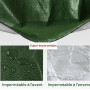 Bâche imperméable et résistante en 130 g/m² –1,5 x 2 m– Anti-UV et antigel – avec œillets en métal – Multi-usages pour Jardin, C