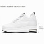 AONEGOLD Femme Baskets Compensées Chaussure Tennis de Sport Gym Fitness Respirantes Sneakers 8.5cm