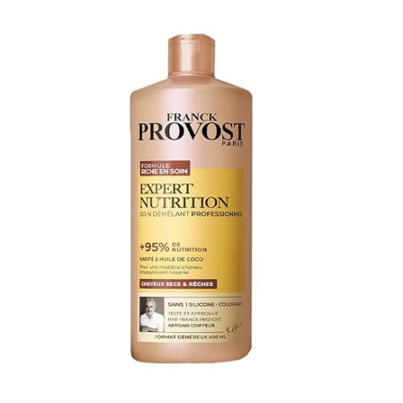FRANCK PROVOST Expert Nutrition - Soin Démêlant Professionnel - Formule Riche En Soin - Karité & Huile De Coco - Sans Silicone &