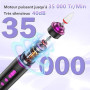 POFIBO Ponceuse pour Ongles Professionnelle 35000RPM, Sans Fil Rechargeable | Ponceuse Ongles Professionnelle 35000RPM avec Batt