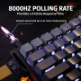 ATTACK SHARK X68 HE Clavier 8000Hz Rapid Trigger, Clavier Gamer Filaire RGB 60% avec Précision RT de 0,01 mm avec Interrupteur M