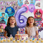 Hunt Lot de 48 décorations d'anniversaire Hunt Merch avec bannière Happy Birthday, ballons en forme de lettre et décoration de g