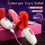 Gobeken Gode Vibro-masseur Sex Toys, 7 Vibrations Léchage & Battements Sextoyse Femme Clitoridienne Vibromasseur, Sextoy Femme V