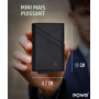 Powr Porte-Cartes RFID en Métal - Design Minimaliste | Finition en fibre de carbone pour un style discret et résistant