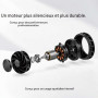 HALMAI Collecteur de poussière professionnel avec filtre HEPA réutilisable, moteur sans balais 5000 tr/min et aspiration 800 Pa 
