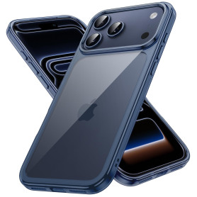 JETech Coque pour iPhone 17 Pro Max, Bleu Intense | Anti-Jaunissement, Antichoc, Dos PC Rigide Résistant aux Rayures, Étui Houss