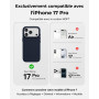 MOFT MOVAS Snap Coque iPhone 17 Pro avec MagSafe Cuir Végan Ultra Slim | Cuir végan MOVAS丨Ultra slim anti-taches丨Bouton appareil