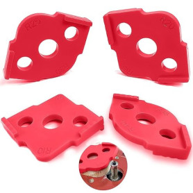 Lot de 4 Gabarit pour Defonceuse a Bois Sur Table, R5 - R40 Gabarit Plan de Decoupe Travail Accessoires de Routage de Rayon D'an