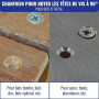 TIVOLY - Kit Foret + Fraise à Bois/Métal - Foret Ø4 mm à Queue Hexagonale - Fraise à Noyer HSS 90° + Butée de Profondeur Réglabl