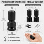 2 Pcs Adaptateurs De Douille 1/2" Carré Vers 1/4" Hexagonal Boulonneuse A Choc Convertisseur À Libération Rapide Pour Visseuse À