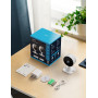 GNCC Caméra de sécurité intérieure,1080p,Wi-FI 2,4 GHz,Pack de 2 | Détection de mouvement par IA,Audio bidirectionnel,Vision noc