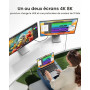 Silkland Câble USB-C 0,3m, 40Gbps Transfert Données USB4 avec Thunderbolt4 | 8K@60Hz 4K@144Hz, 240W PD3.1 Câble USB-C pour Thund