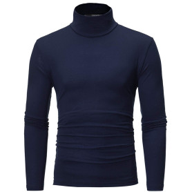 Pull Col Roulé Hommes T-Shirts Pulls Homme Manches Longues Casual Slim Fit Hiver Basic sous Pull pour Homme