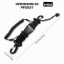 leruiyezs Sangle Plongee sous Marine Durable avec Clips Libération Rapide,Sangle Lampe Plongée,Extension Spirale150cm,Caméra sou