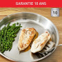 Tefal - Duetto On Batterie de 2 poêles 24 et 28 cm - Base épaisse - Inox | Batterie cuisine induction inox pour saisir viandes e