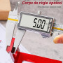 VOBOR Équerre Charpentier 3D, Rapporteur Carré pour le Travail du Bois Aluminium à 45/90 Degrés, Rapporteur d'Angle, Equerre Men