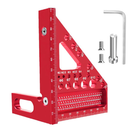 Flewdart Equerre 3d Menuisier En Métal Equerre De Charpentier Equerre De Menuisier Outil De Traçage Angle D'onglet 22.5/30/45/60