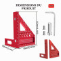 Flewdart Equerre 3d Menuisier En Métal Equerre De Charpentier Equerre De Menuisier Outil De Traçage Angle D'onglet 22.5/30/45/60