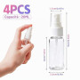 Flacon Pulvérisateur 4x20ml Petit Flacon Pulvérisateur Flacons Vaporisateurs Transparents Set de Flacons de voyage Portables Pul