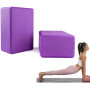Lot 2 Briques yoga Blocs de Yoga stabilité EVA pour la méditation Yoga Pilates Soutenir et Renforcer les Poses(violette)