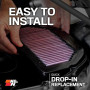 K&N Filtre à air de remplacement compatible avec BMW G310R/G310GS 313cc 2018- (BM-3117)