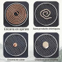 JHEELITE Brûleur Encens Céramique, Encensoir Charbon Rond Noir | Porcelaine Élégante, Design Zen Décoratif, Pour Yoga Méditation