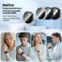 Neitra 4 Pièces PC Coque pour Samsung Galaxy Watch 9 8 44mm Protection | Coques avec Protecteur D'écran en Verre Trempé, étui de